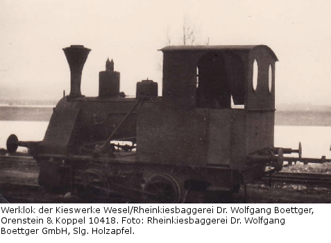 Werklok der Kieswerke Wesel/Rheinkiesbaggerei Dr. Wolfgang Boettger