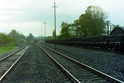 Umbau 1991: Blick vom nördl. Bahnhofskopf nach Süden