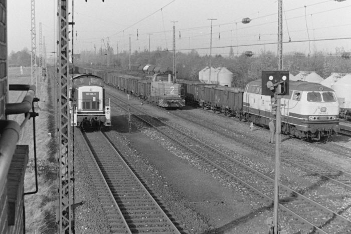 Blick über den Güterbahnhof Millingen