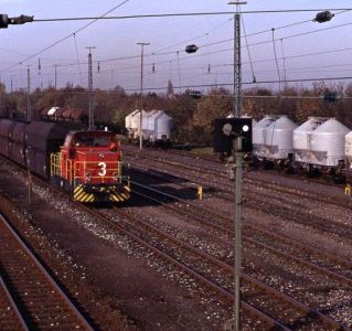 Solvay Lok 3 im Güterbahnhof Millingen